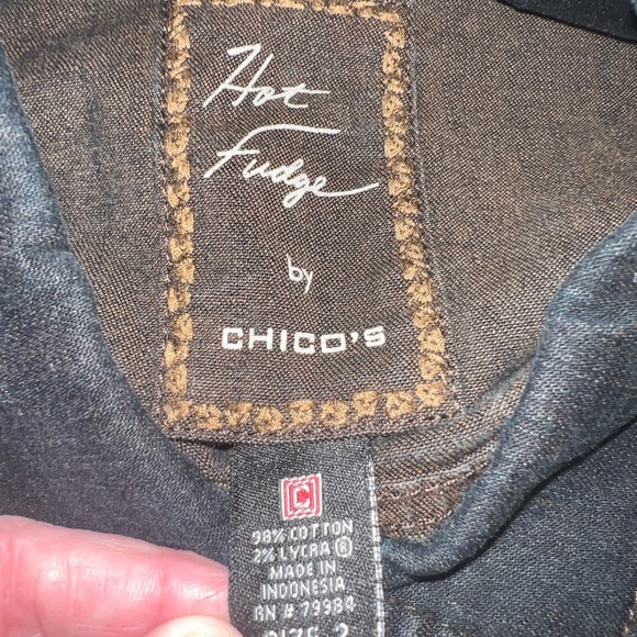 Chico’s Denim and Brown Jean Jacket - Picture 3 of 7